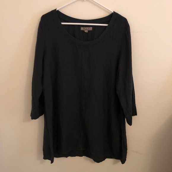 Flax Tops - FLAX Slouchy Linen Tunic Top